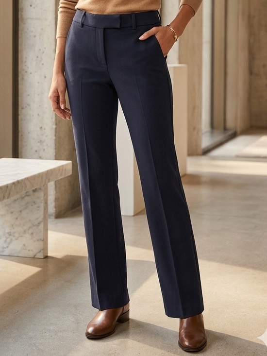 Ann Taylor Pants - Ann Taylor Navy Curvy Trousers
